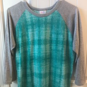 LuLaRoe Teal/aqua and Gray Randy